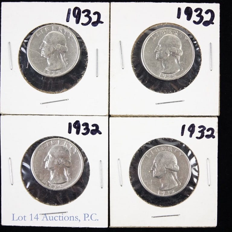 1932 Silver Washington Quarters (CH BU) (4) (1 of 2)