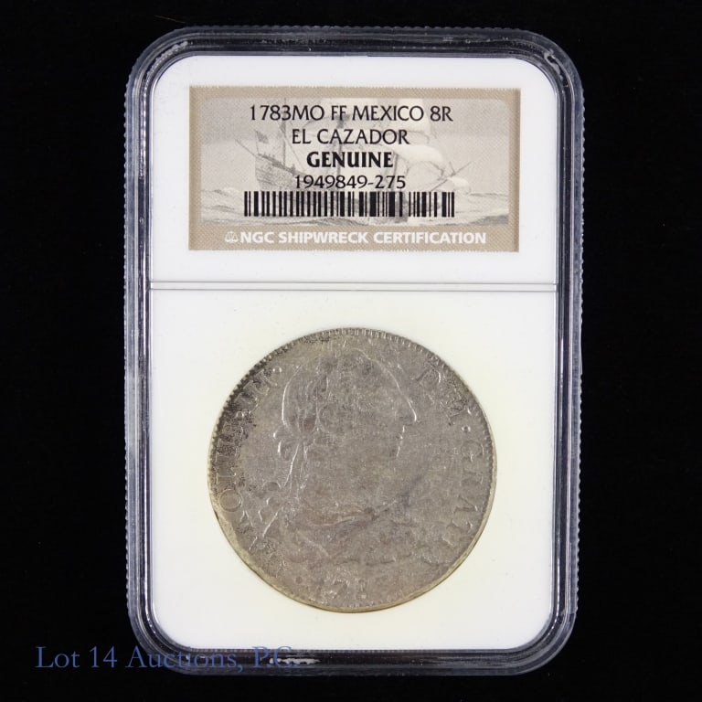 1783 Silver Spanish 8 Reales El Cazador S/W (NGC) (1 of 3)