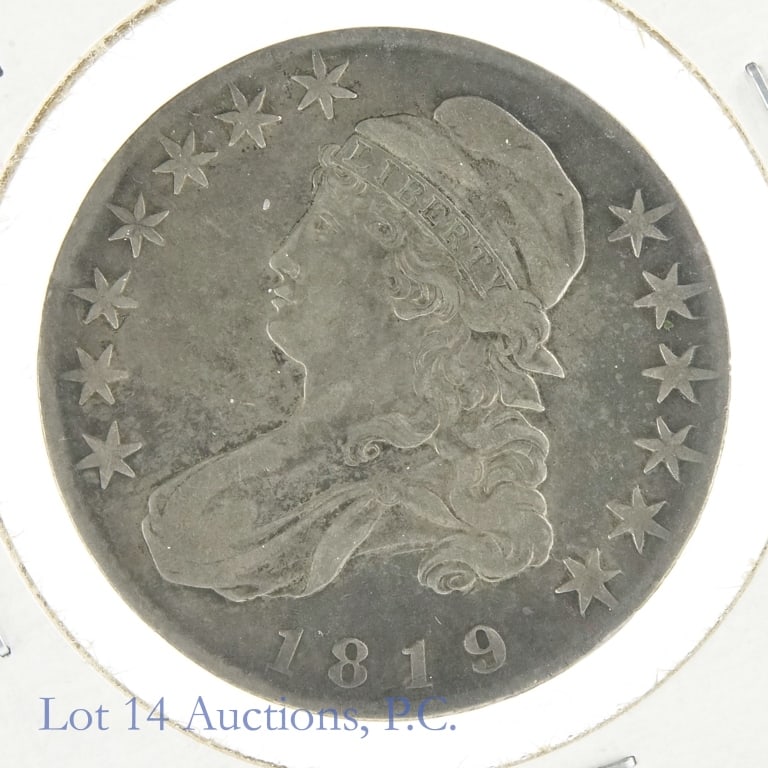 1819 Silver Capped Bust Half Dollar (VF) (1 of 4)