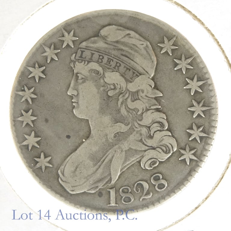 1828 Silver Capped Bust Half Dollar (VF) (1 of 2)