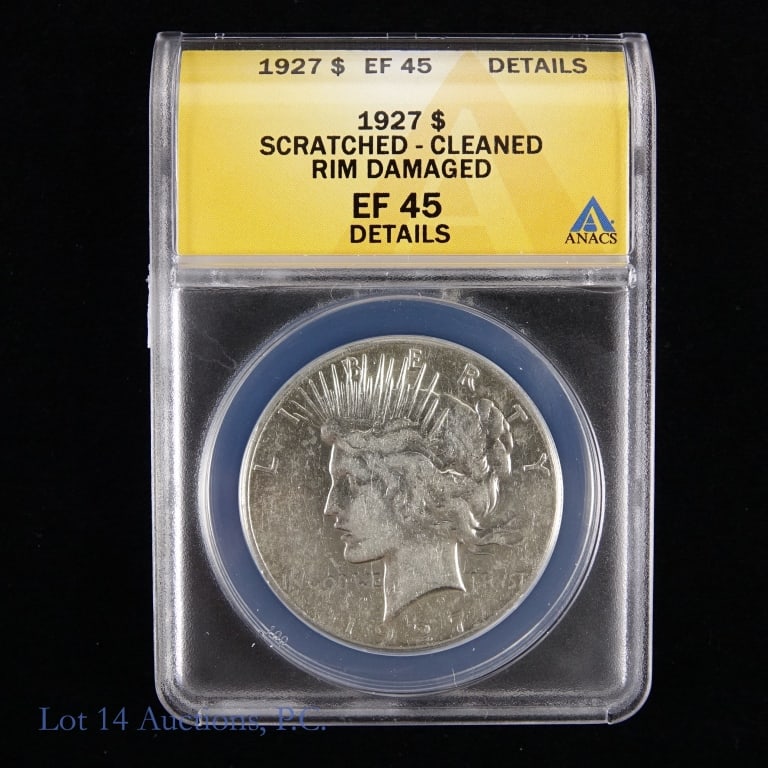 1927 Silver Peace Dollar (ANACS EF45) (1 of 2)