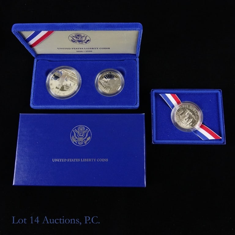 Silver / Clad Liberty Comm. 50c & $1 Coins (3) (1 of 3)