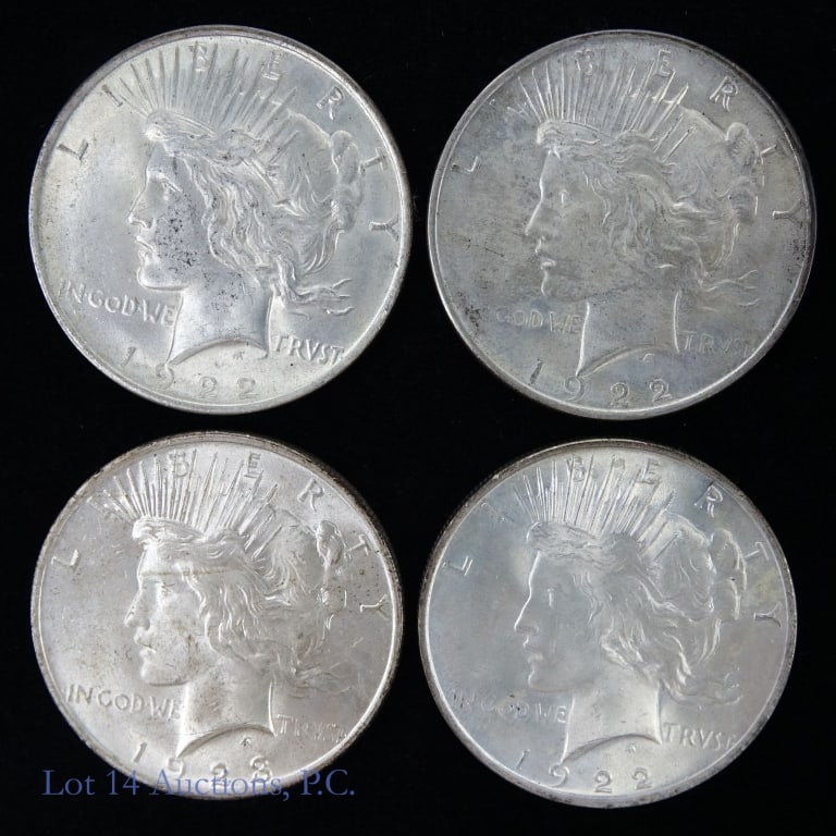 1922 - 1923 Silver Peace Dollars BU (4) (1 of 5)