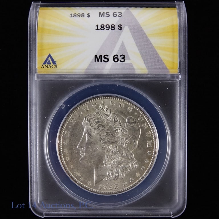 1898 Silver Morgan Dollar (ANACS MS 63) (1 of 2)