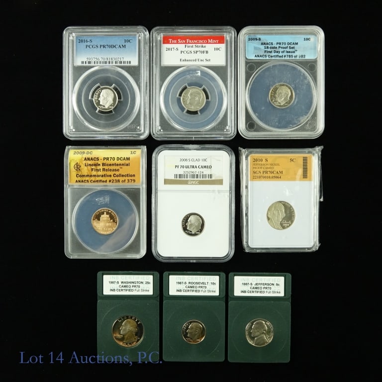 Highest Graded U.S. Coins (PF 70) (9) (1 of 2)