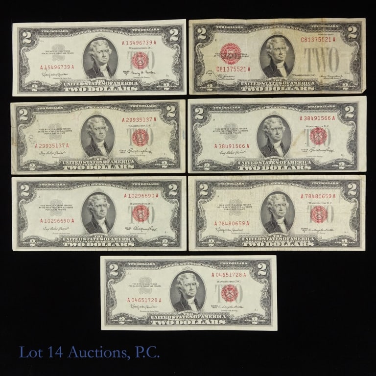 1928 - 1963 U.S. $2 Legal Tender Notes (7) (1 of 7)