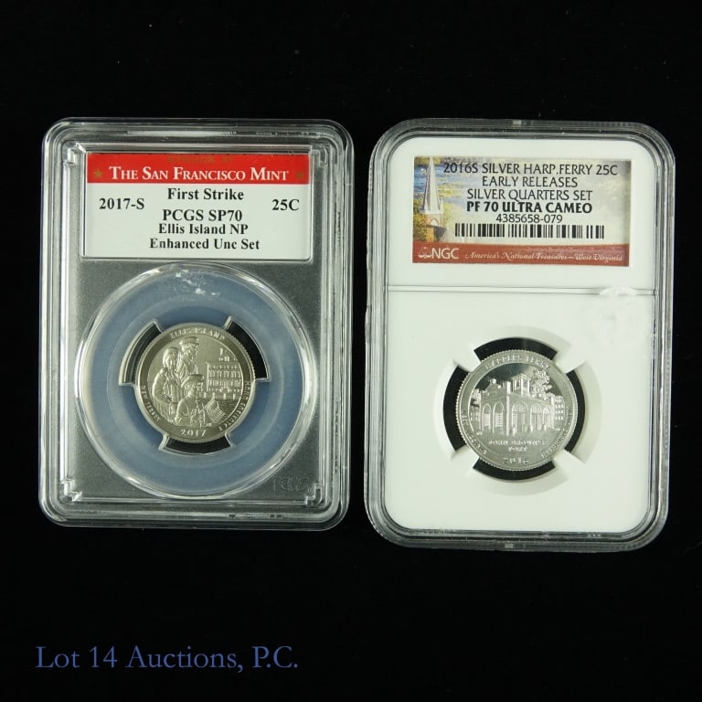 Graded Washington 25c SP70, PF70 (2) (1 of 2)