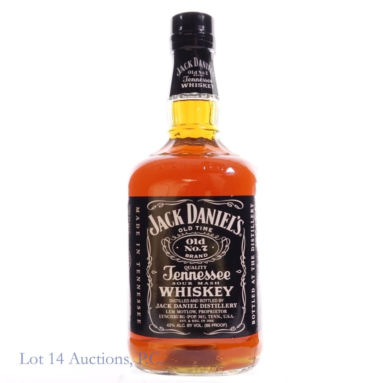 Jack Daniel's Black Label Tennessee Whiskey 1.75L: Jack Daniel's Black Label Tennessee Whiskey (Short Bottle), 86 Proof, 1.75 Liters.