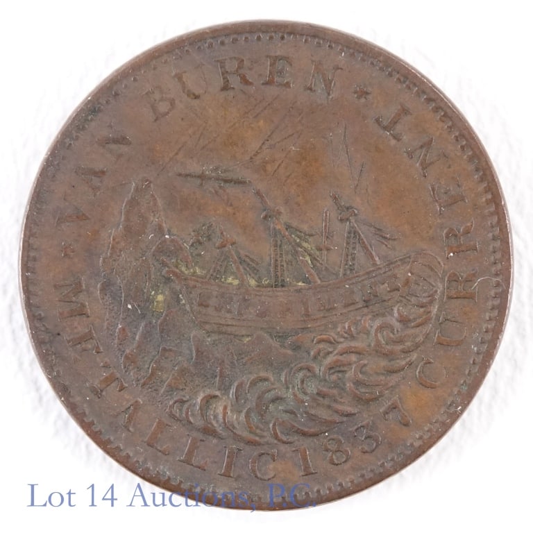 1841 (1837) Hard Times Token - Webster / Van Buren (1 of 2)