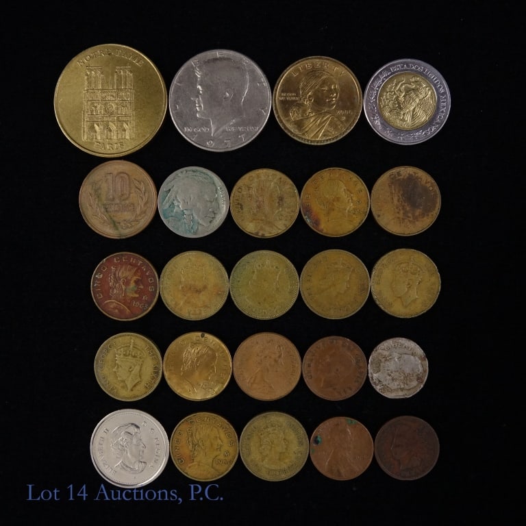 Foreign Coins, Tokens and Medals (24) (1 of 2)