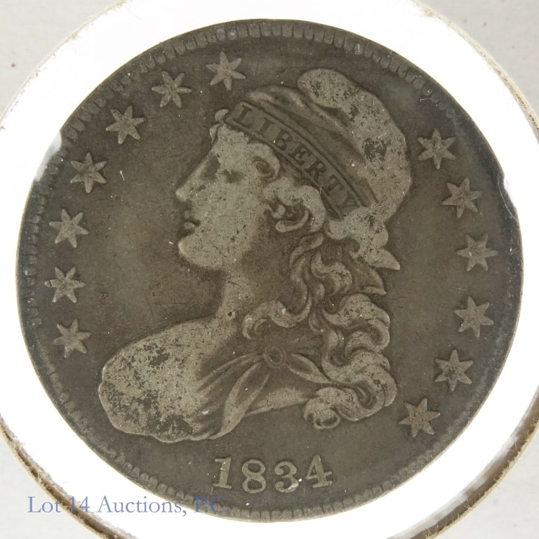 1834 Silver Capped Bust Half Dollar-Small Date (1 of 2)