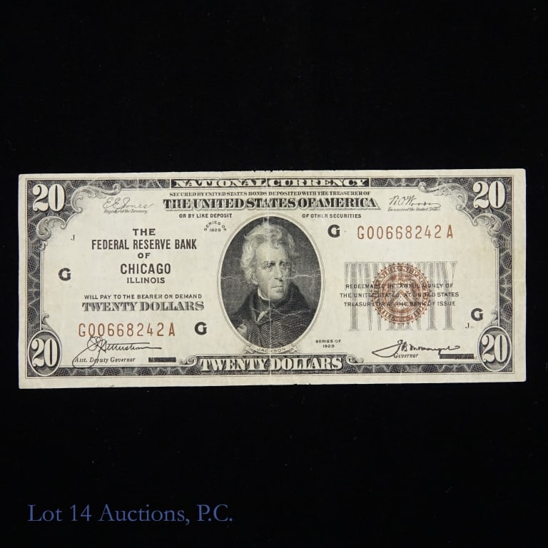 1929 $20 Federal Reserve Note - Brown Seal (1 of 4)