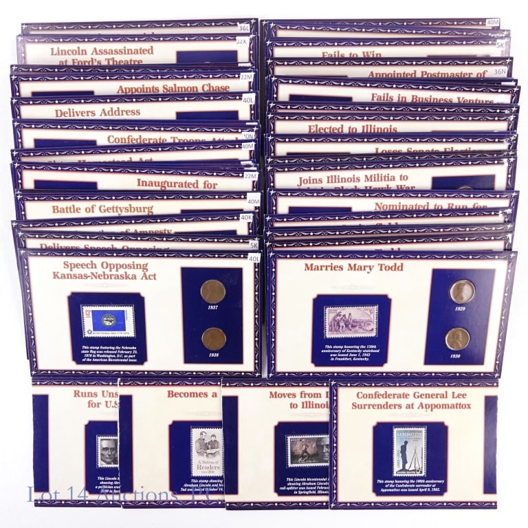 Lincoln Commemorative Coin & Stamp Sets (47) (1 of 3)