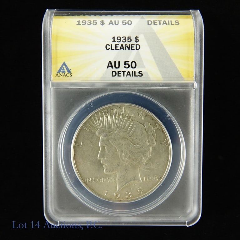 1935 Silver Peace Dollar (ANACS AU50) (1 of 2)