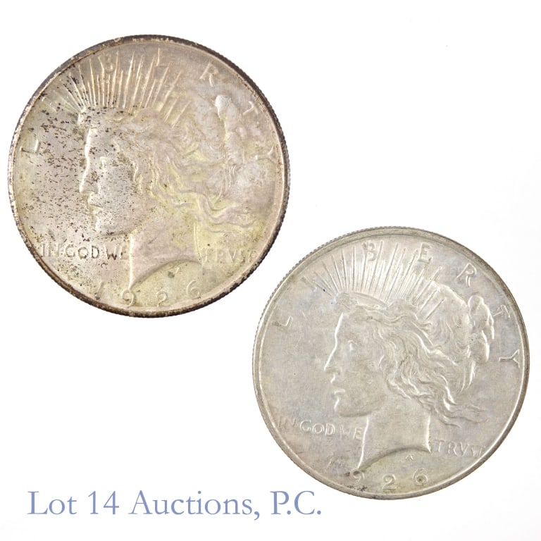 1926 P & D Silver Peace Dollars (2) (1 of 2)