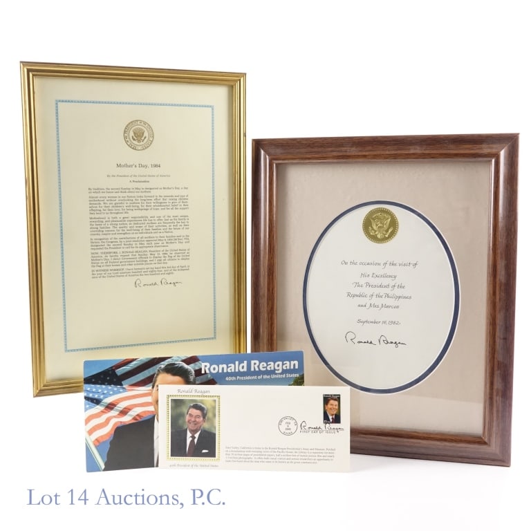 Signed President Ronald Reagan Items (3) (1 of 7)