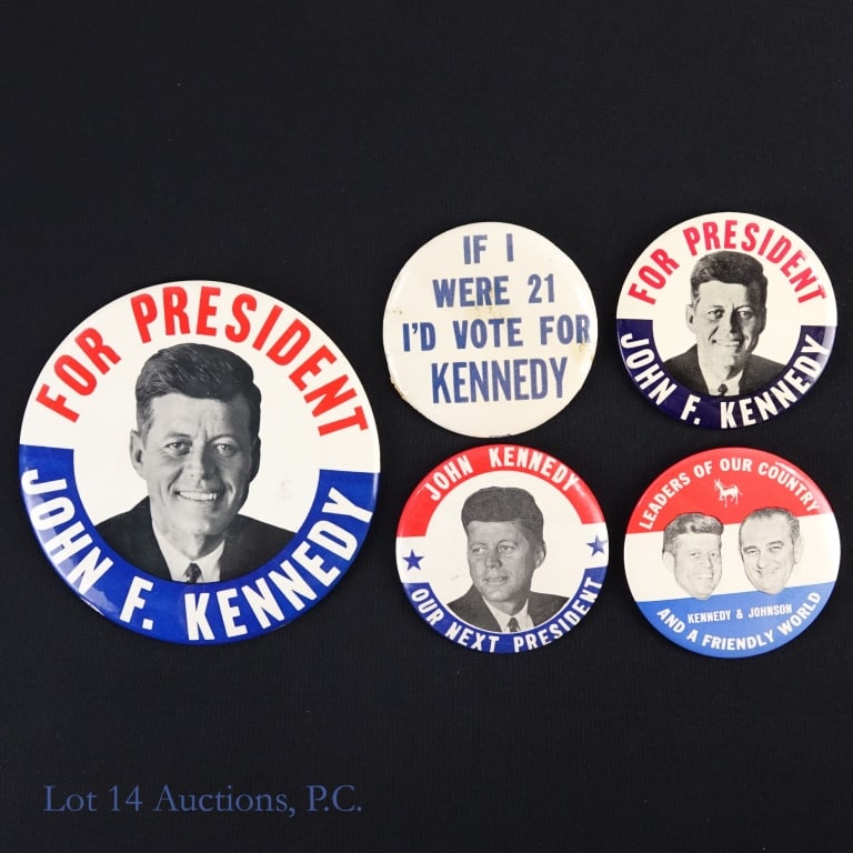 1960 J.F. Kennedy Presidential Campaign Buttons -5 (1 of 2)