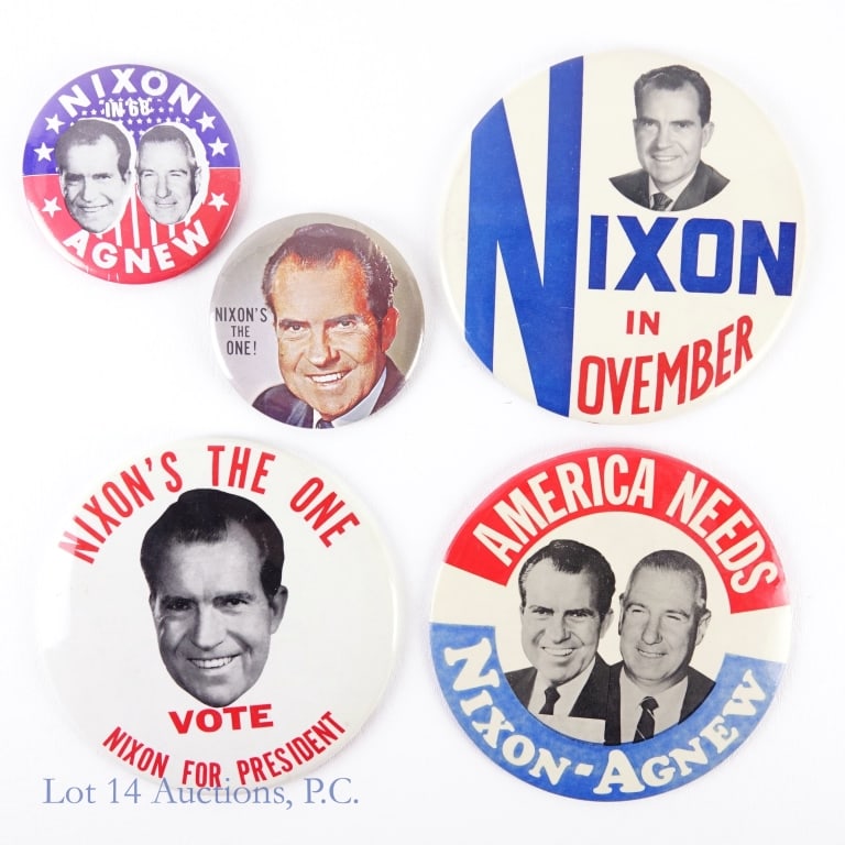 1968 Nixon Presidential Campaign Buttons (5+) (1 of 2)