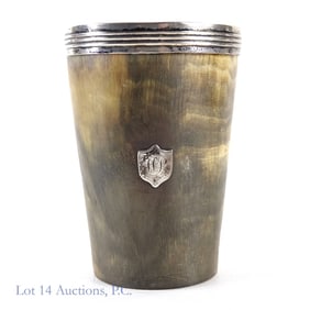 Silver Mounted Horn Cup