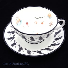 Petersyn Co. Fortune Telling Cup and Saucer C.1900