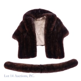 Fur Stole & Collar (Mink?? Sable??)