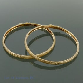14k Y Gold Baby Bangle Bracelets (2)