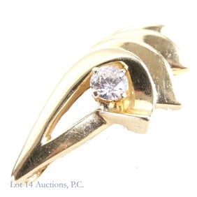 14k Y Gold Diamond Pendant
