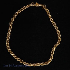 14k Y Gold Chain Bracelet