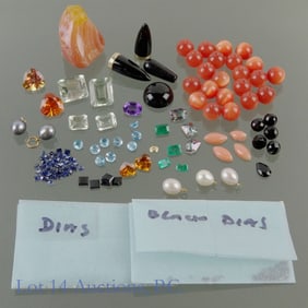Gemstones, Diamonds, Black Diamonds ex-Jewelry