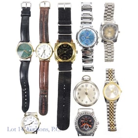 Wrist Watches (8) & Pocket Watch (1)
