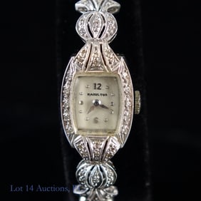 Hamilton 14k W Gold & Diamond Women's Watch