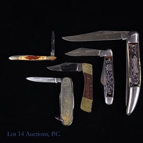 Folding Pocket Knives (5) Germany, U.S., Japan