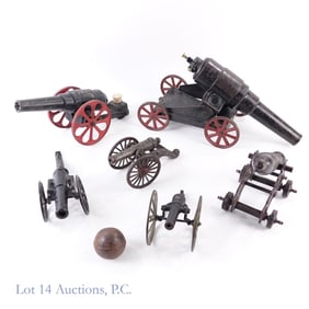 Cast Iron Toy Cannon Collection (6)