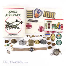 WWI 1918 Terrasse Wide Arrow British Compass More