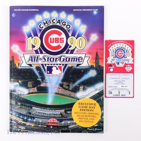 1990 MLB All-Star Game Program & Ticket Stub