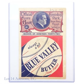 1932 Chicago White Sox Score Book (7/29/32)