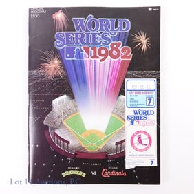 1982 World Series Program & Game 7 Ticket Stub