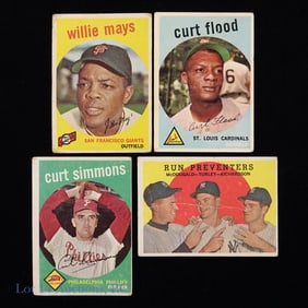 1959 Topps Baseball Cards (Willie Mays Flood More)