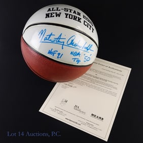 Nate Archibald Rick Berry Signed Basketball (COA)