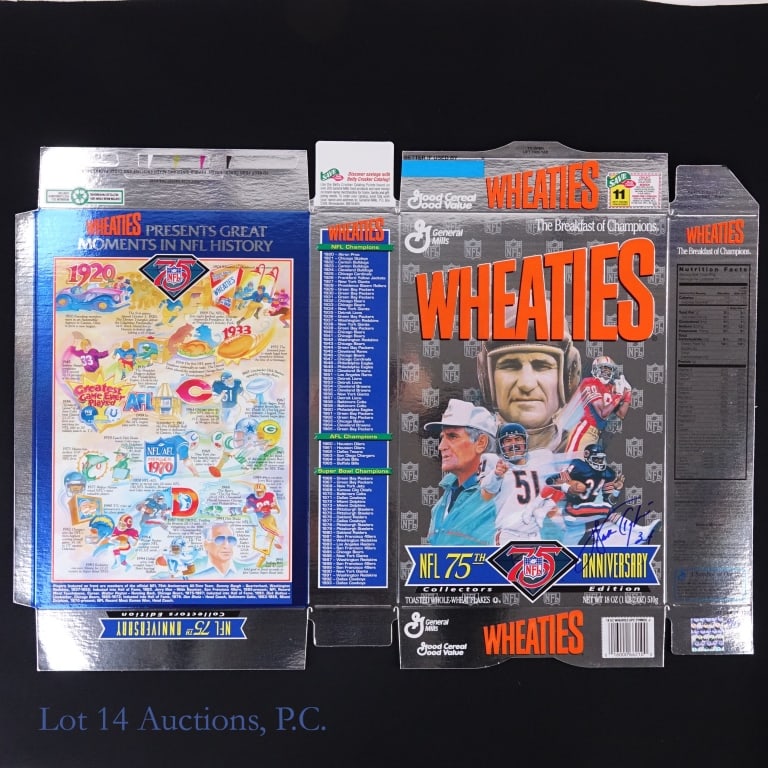 Walter Payton Signed 75th Anniv Wheaties (COA): Walter Payton Autographed NFL 75th Anniversary Wheaties Box (Walter Payton COA). Nicknamed "Sweetness", Walter Payton is widely regarded as one of the greatest football players of all time and arguabl