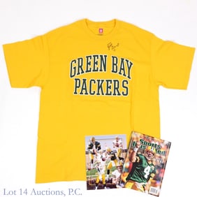 Brett Favre Signed Packers T-Shirt (JSA & MEARS)