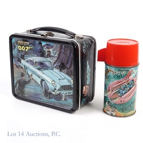 1966 James Bond Aladdin Lunch Box & Thermos ***