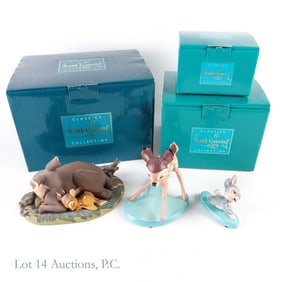 WDCC Bambi, Mother and Thumper Figures w/ COA (3)