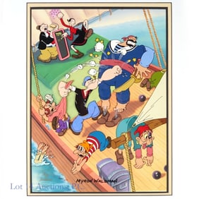 "Mutiny!" Popeye Cel Signed, Numbered, COA
