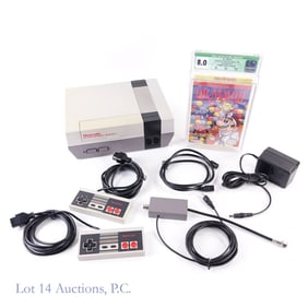Nintendo NES (Model 001) + Graded Dr, Mario