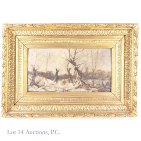 Hippolyte Alizone Oil on Board Painting