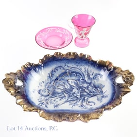 Empire Porcelain Bowl & Mary Gregory Cranberry
