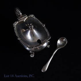 1929 Adie Brothers Sterling Silver Salt Cellar