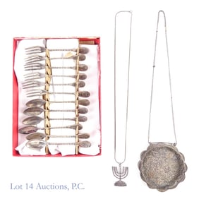 WITHDRAWN - NOT STERLING Silver Jerusalem Forks Spoons Jewelry