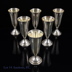 Gunnard Sterling Silver Cordial Cups (6)